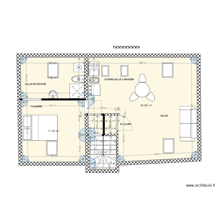 VOBAL44B H.J 2. Plan de 4 pièces et 51 m2