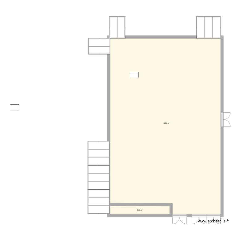 mariage. Plan de 2 pièces et 191 m2