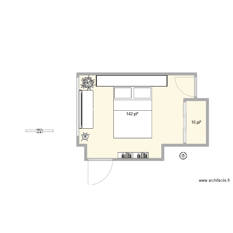 cac denise 2. Plan de 2 pièces et 15 m2