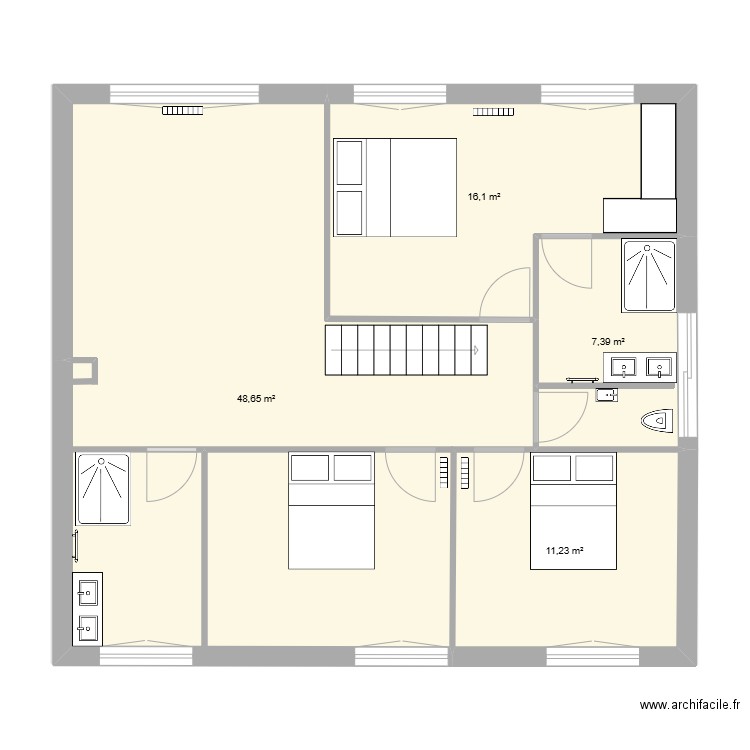 blg10. Plan de 9 pièces et 161 m2