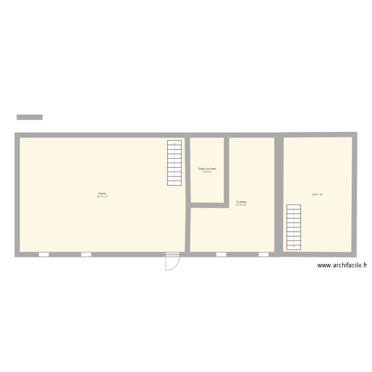 Didine. Plan de 4 pièces et 123 m2