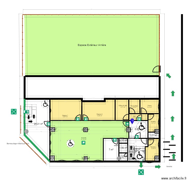 Fontenay Projet JrD ArL Tvx - jordan. Plan de 26 pièces et 388 m2