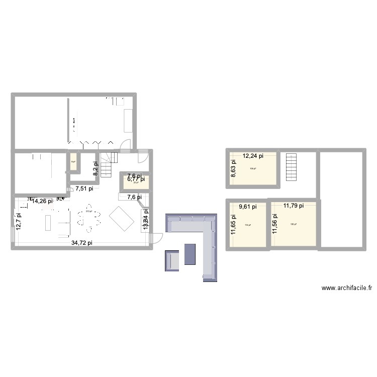 Draft No1.. Plan de 8 pièces et 152 m2