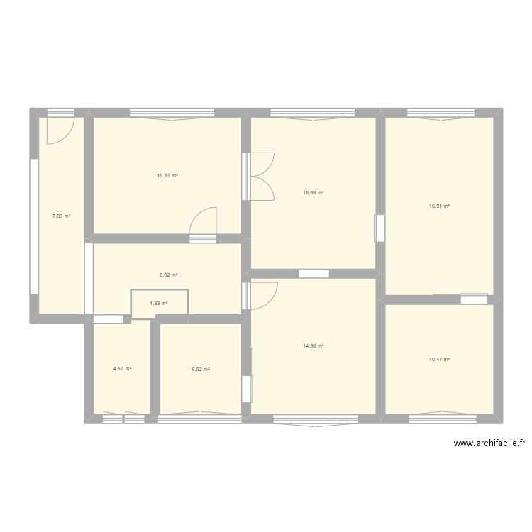 Maison rdc Léning. Plan de 10 pièces et 103 m2