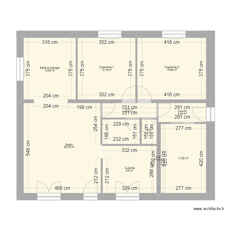 Projet aménagement garage. Plan de 10 pièces et 99 m2