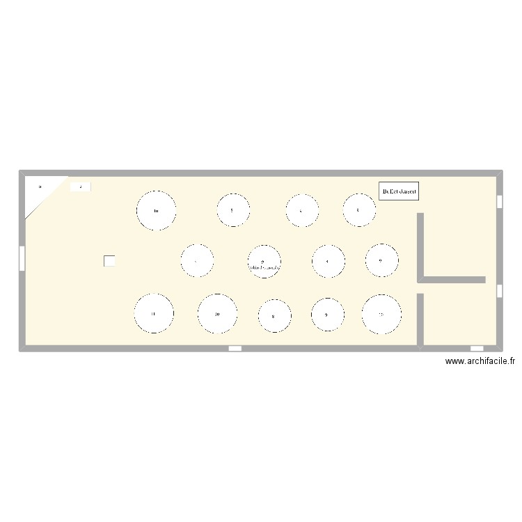 mariage. Plan de 1 pièce et 162 m2