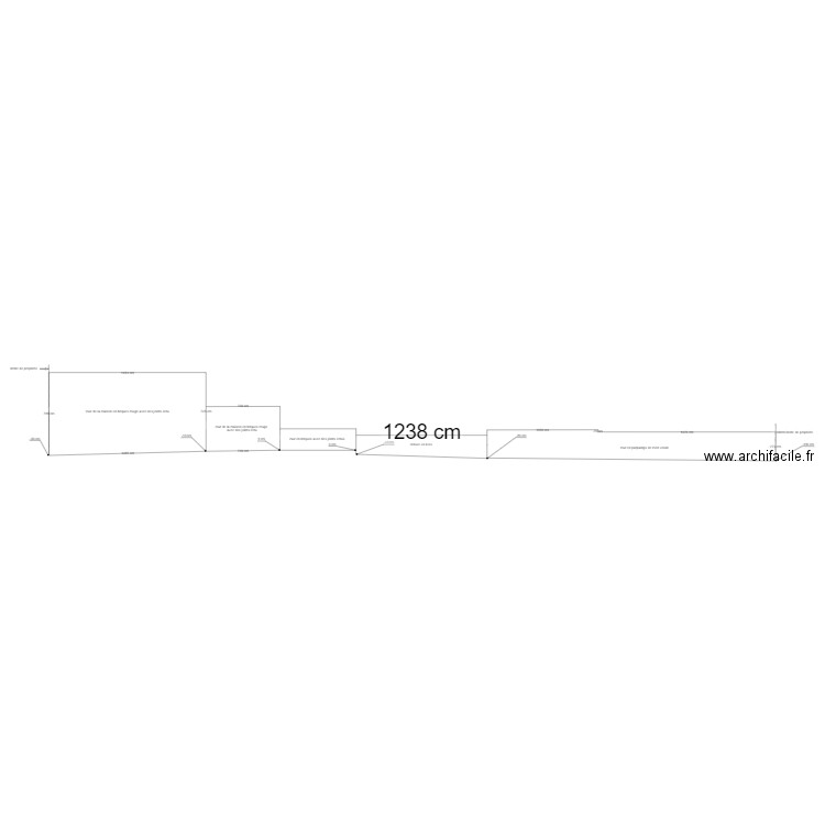 plan de coupe C-C sans le projet d'extension 2. Plan de 0 pièce et 0 m2