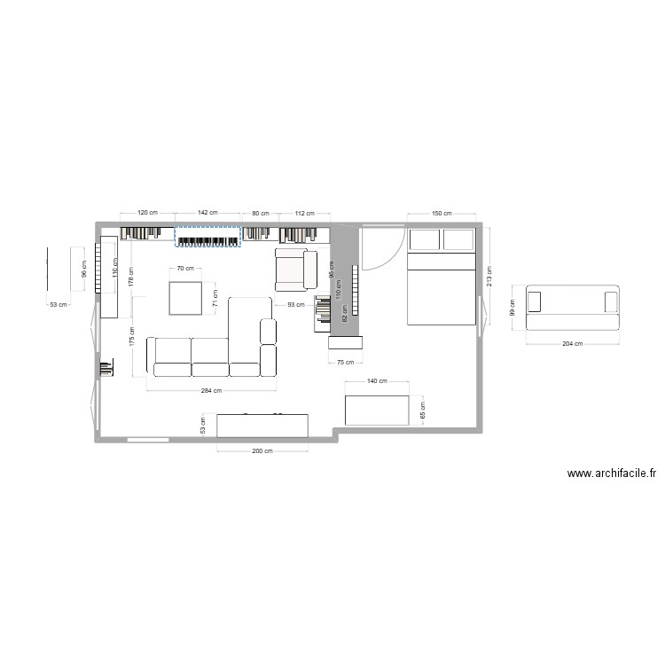 salon. Plan de 0 pièce et 0 m2