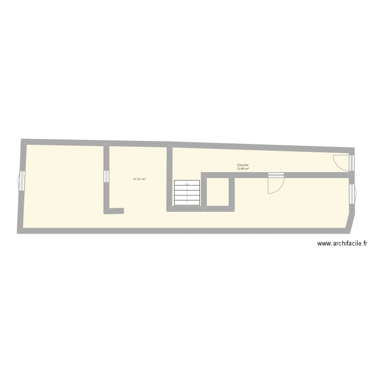 plan rians rdc s. Plan de 2 pièces et 61 m2