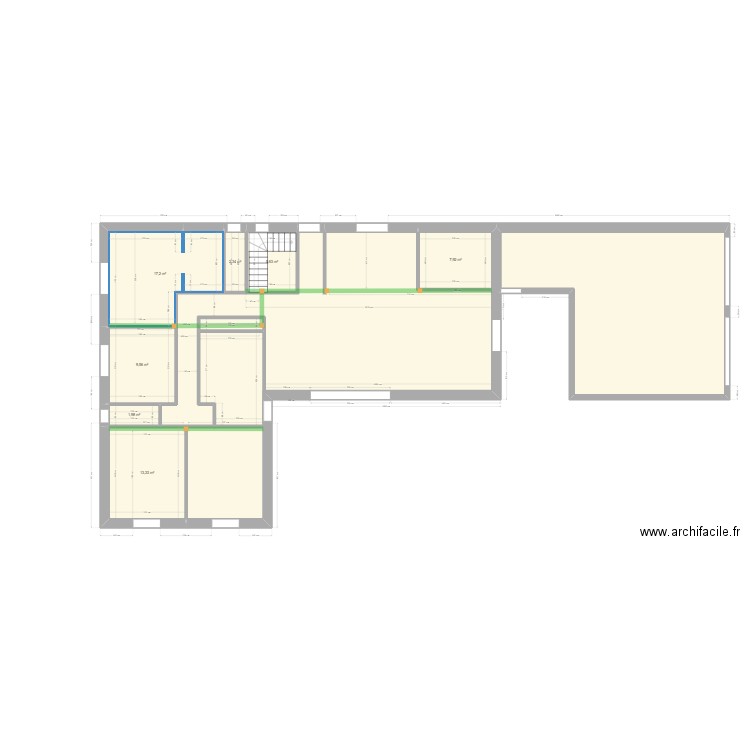 ALEX. Plan de 9 pièces et 70 m2