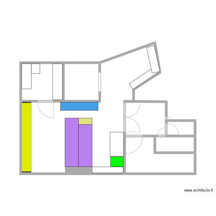 laboratoire. Plan de 7 pièces et 16 m2