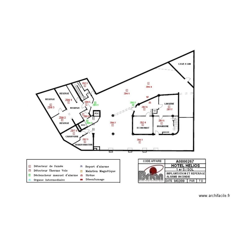 HOTEL HELIOS. Plan de 0 pièce et 0 m2