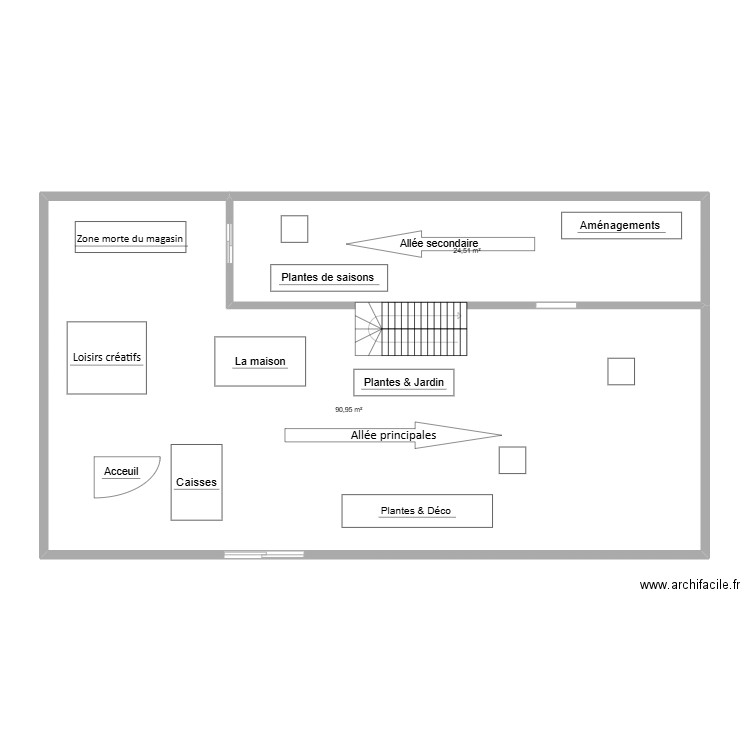 MAXENCE GUFFROY. Plan de 2 pièces et 115 m2