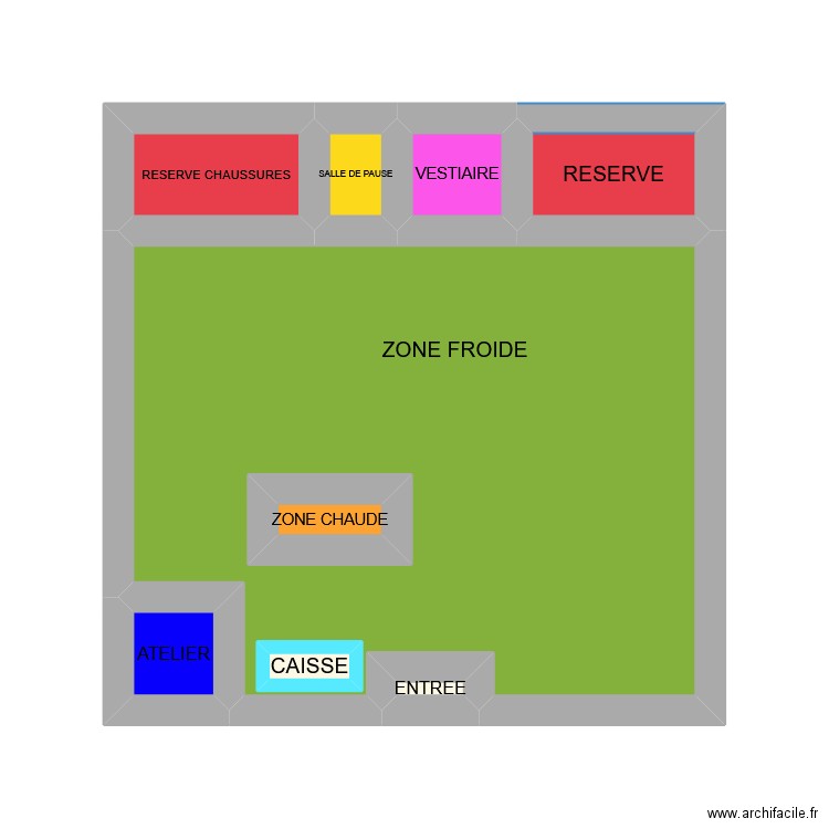 INTERSPORT. Plan de 9 pièces et 21 m2