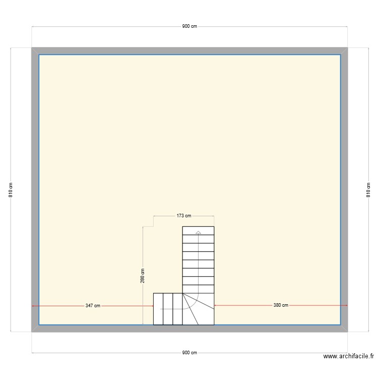 PLANCHER ETAGE MACONNERIE PAPA. Plan de 1 pièce et 66 m2