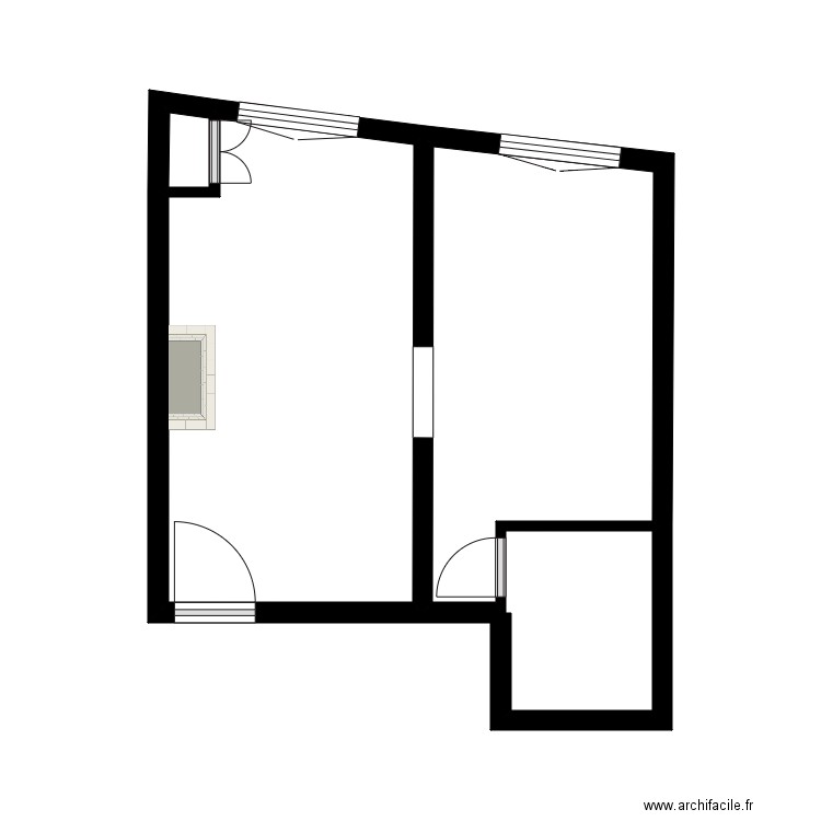 NOGENT quai hugo. Plan de 4 pièces et 22 m2