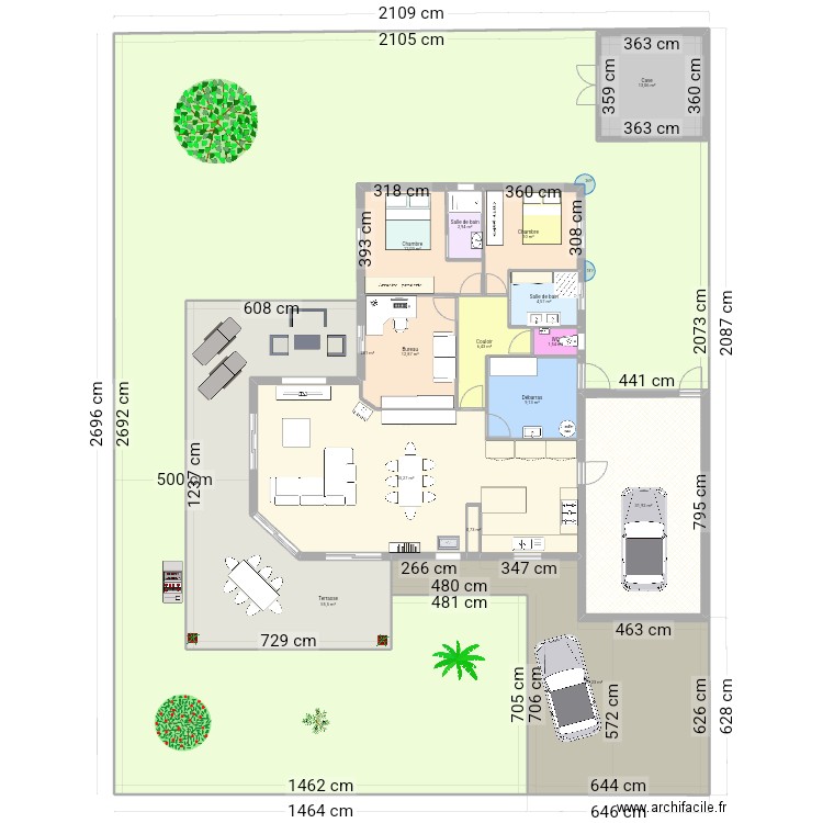 Maison maman v1. Plan de 15 pièces et 562 m2