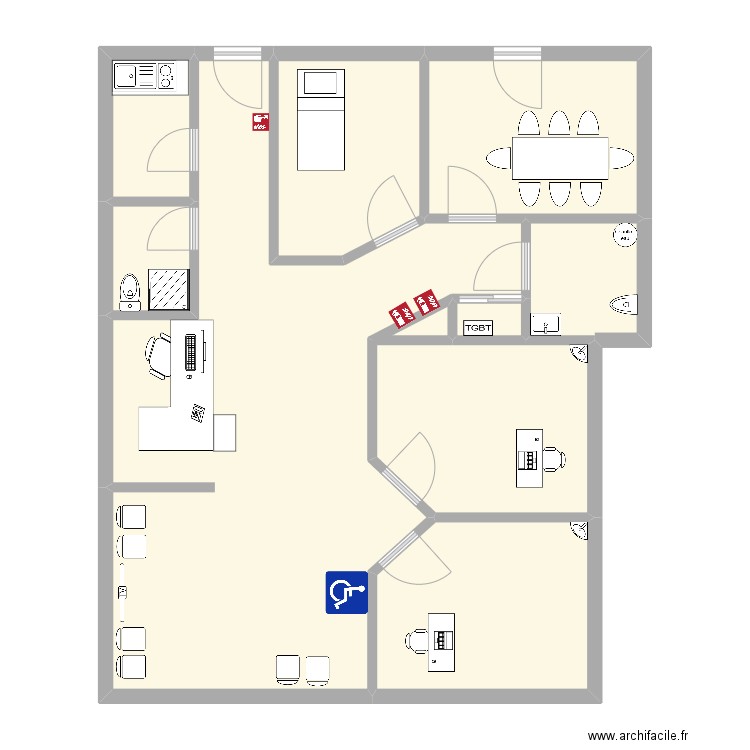 plan aménagement epsilon 3 bat B. Plan de 10 pièces et 102 m2