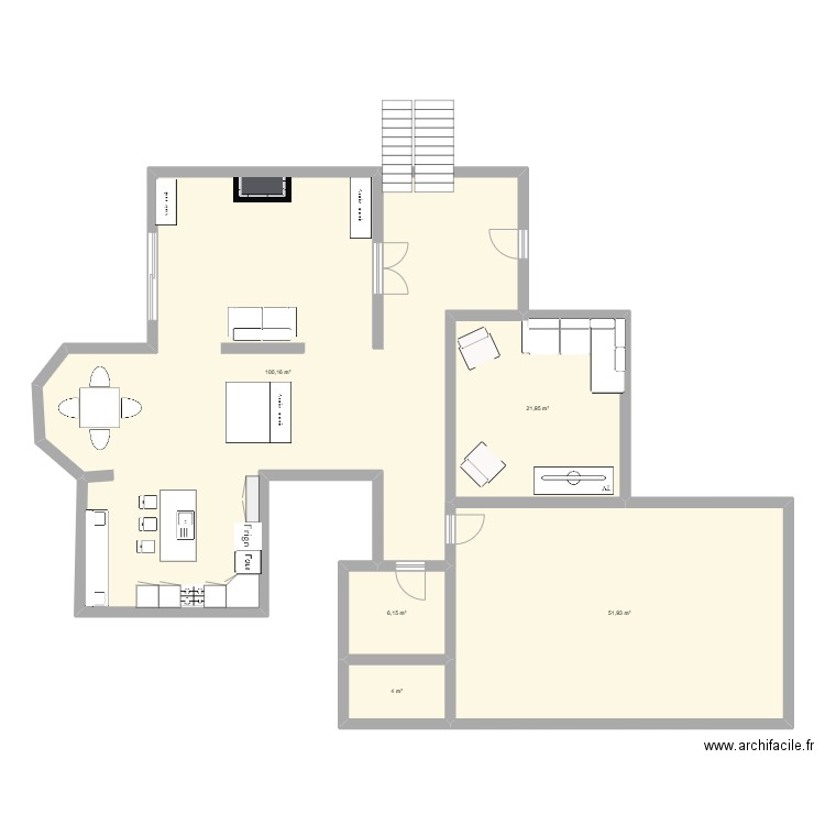 Maison annie. Plan de 5 pièces et 184 m2