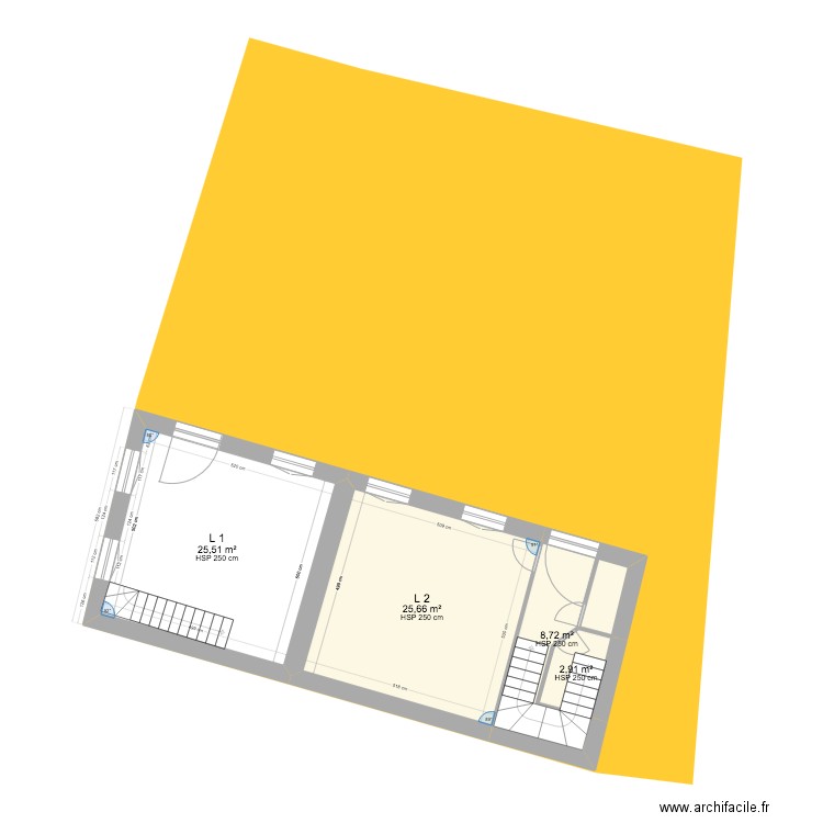 Maison Paroissiale 2.0. Plan de 4 pièces et 63 m2