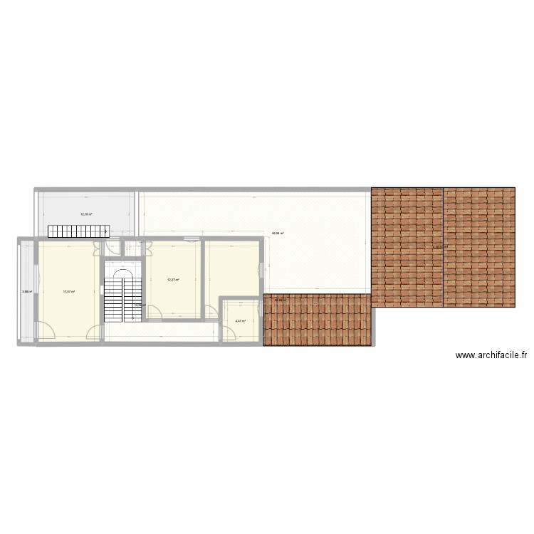 Nisa andar 1. Plan de 9 pièces et 176 m2