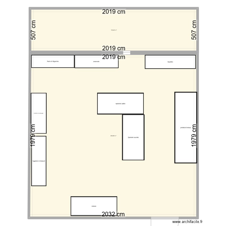 uc . Plan de 2 pièces et 503 m2