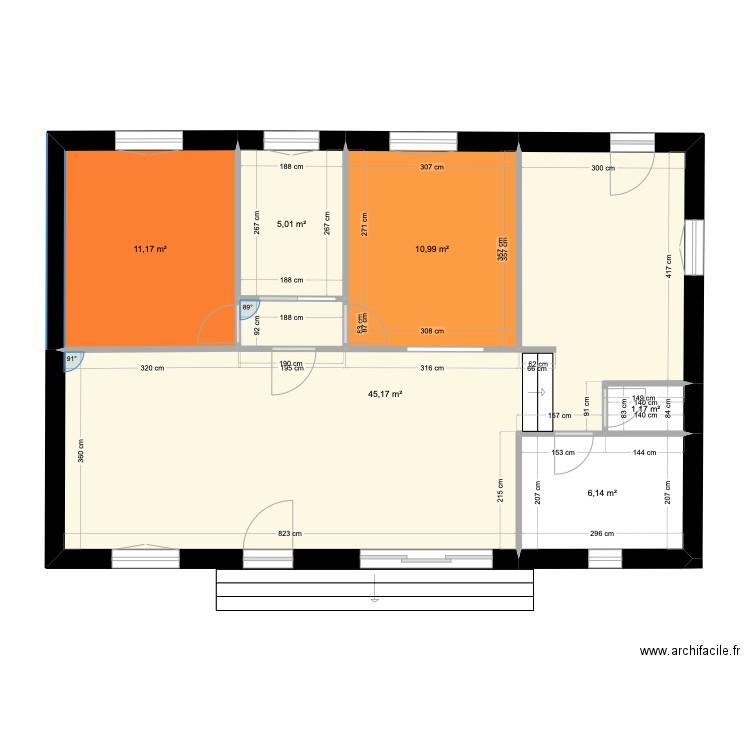 Petite Maison 2024 tres économique. Plan de 6 pièces et 80 m2