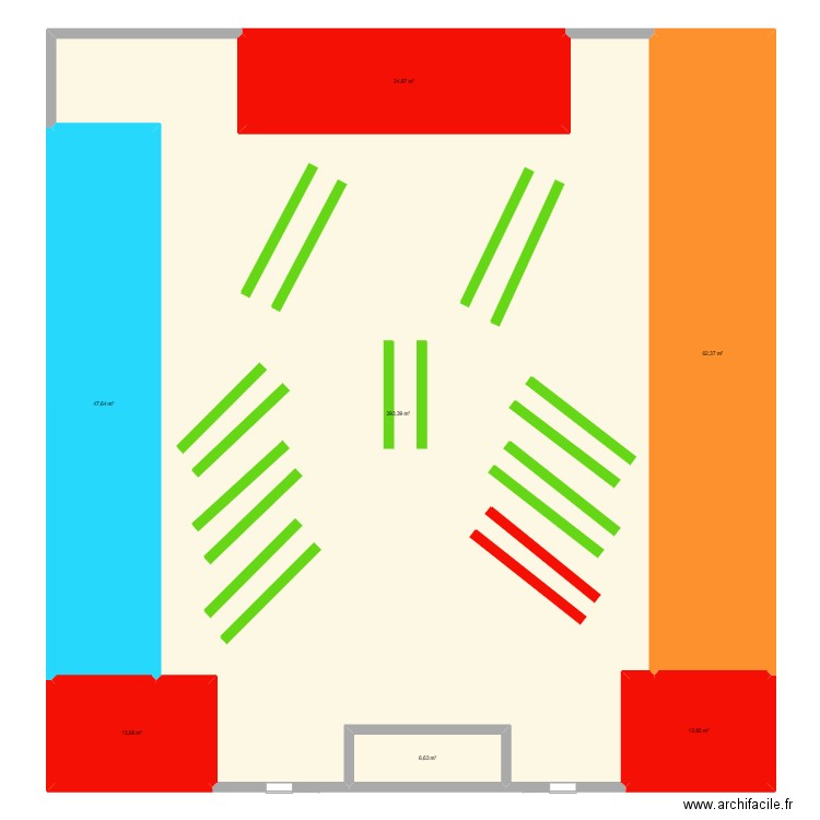 plan de masse bv. Plan de 7 pièces et 461 m2