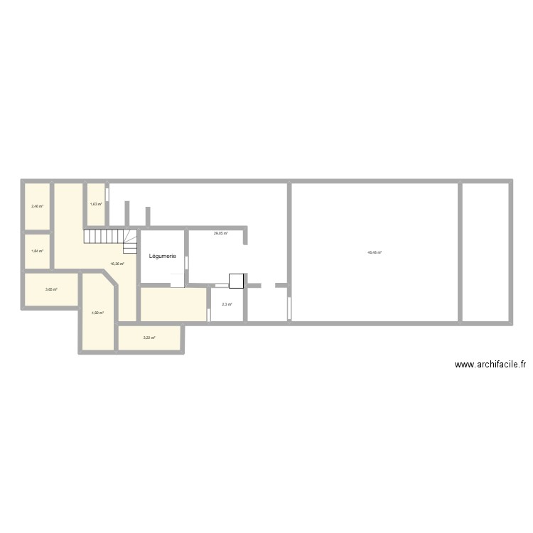 Cuisine. Plan de 12 pièces et 130 m2