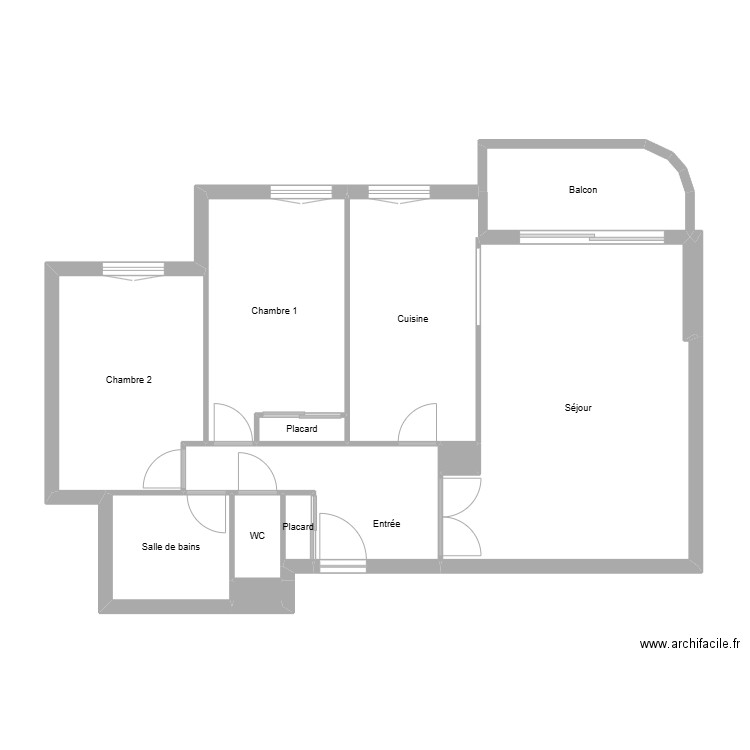 Bouchot. Plan de 13 pièces et 82 m2