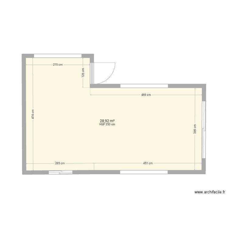 Cabane 1. Plan de 1 pièce et 29 m2