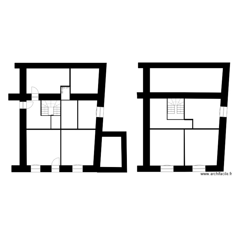 POULY2. Plan de 9 pièces et 166 m2