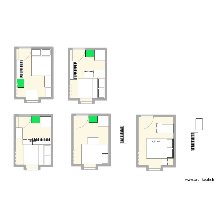 sauvegarde 2. Plan de 5 pièces et 43 m2