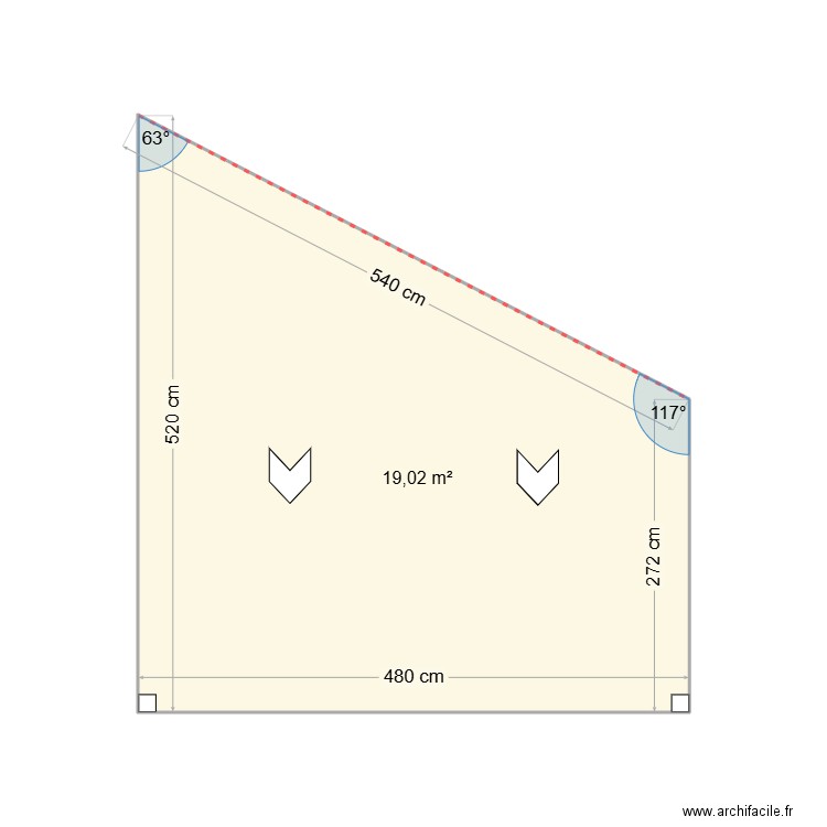 Pergola Gilson . Plan de 1 pièce et 19 m2