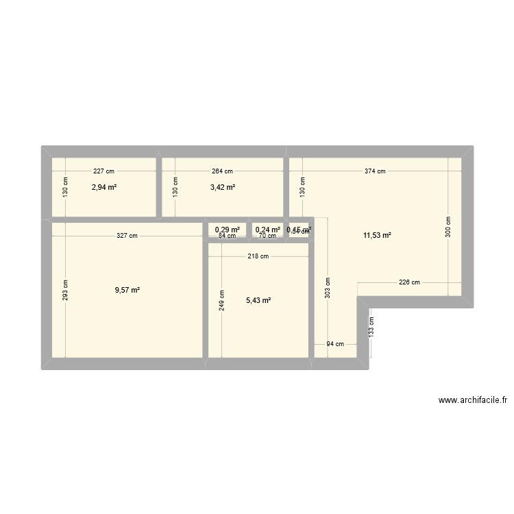 T2 AMEYZIEU 48 chemin du four. Plan de 8 pièces et 34 m2