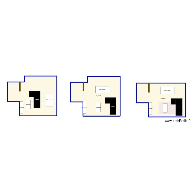 Appartement. Plan de 3 pièces et 87 m2