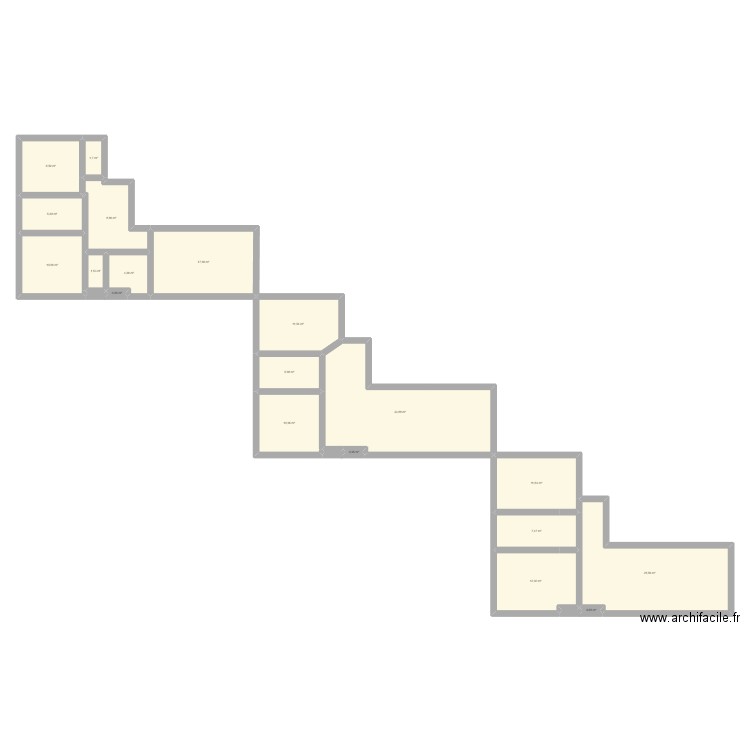 Plan actuel soso. Plan de 19 pièces et 180 m2