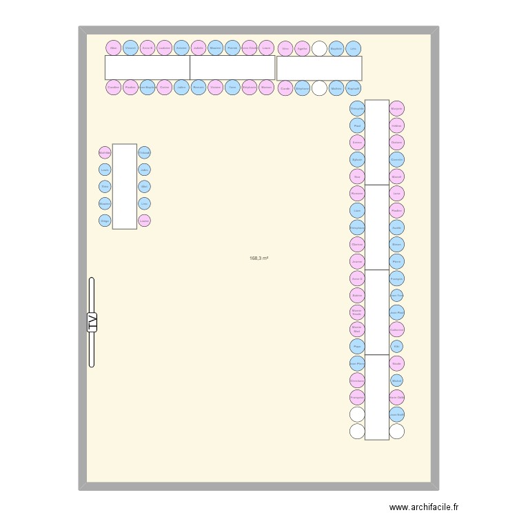 anniv. Plan de 1 pièce et 168 m2