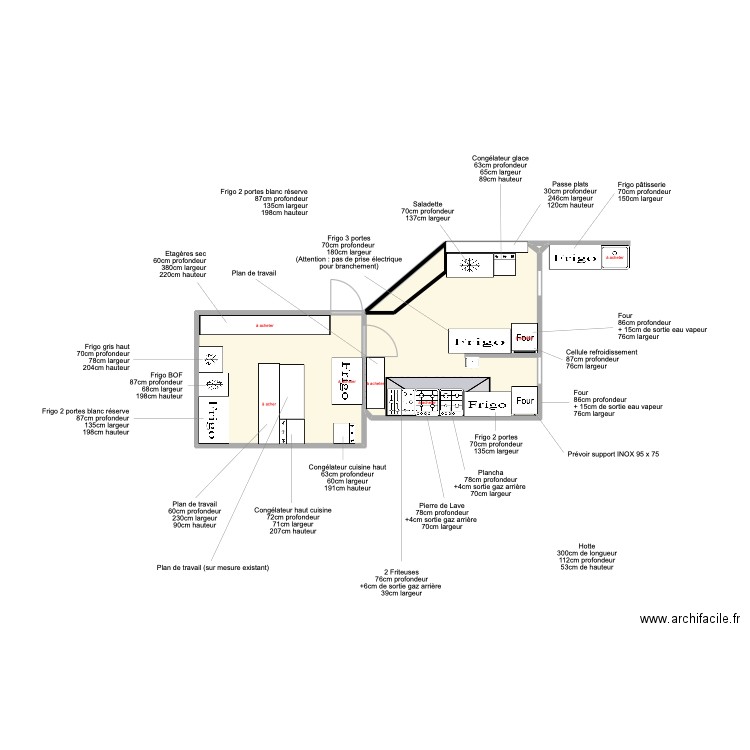 Cuisine ITXASOA. Plan de 4 pièces et 39 m2