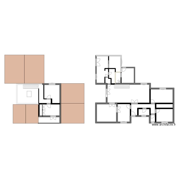 FEHR_RDC. Plan de 11 pièces et 101 m2