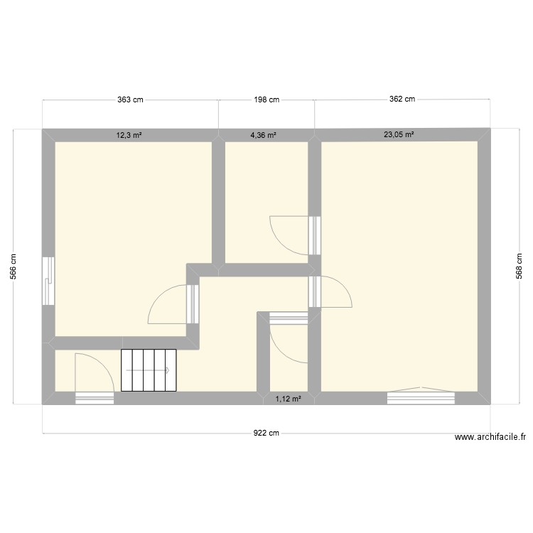 STUDIO#1. Plan de 4 pièces et 41 m2