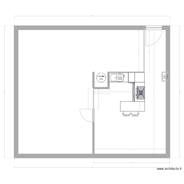 La Ciotat v1. Plan de 3 pièces et 70 m2