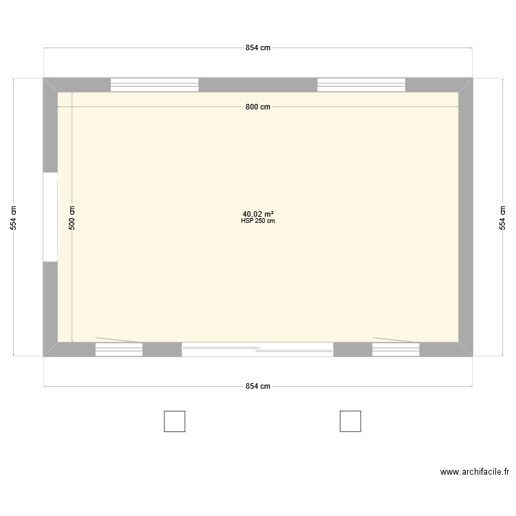 home. Plan de 1 pièce et 40 m2