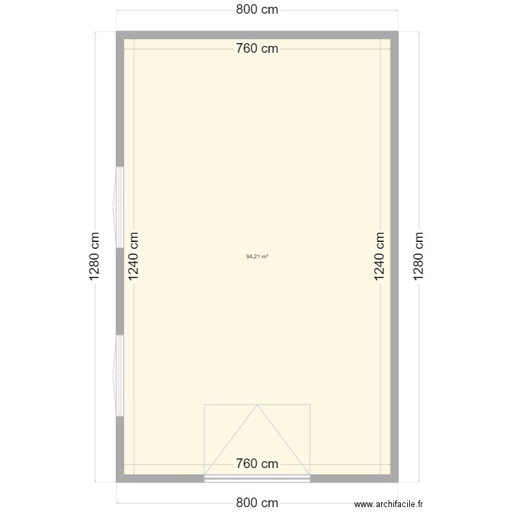 alain 1. Plan de 1 pièce et 94 m2