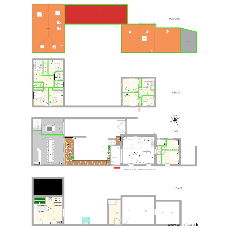 vinzieux 14. Plan de 22 pièces et 584 m2