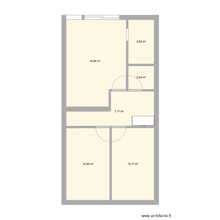 Argentieres. Plan de 6 pièces et 50 m2