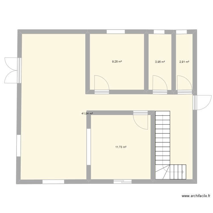 HEZOPH Home. Plan de 5 pièces et 70 m2