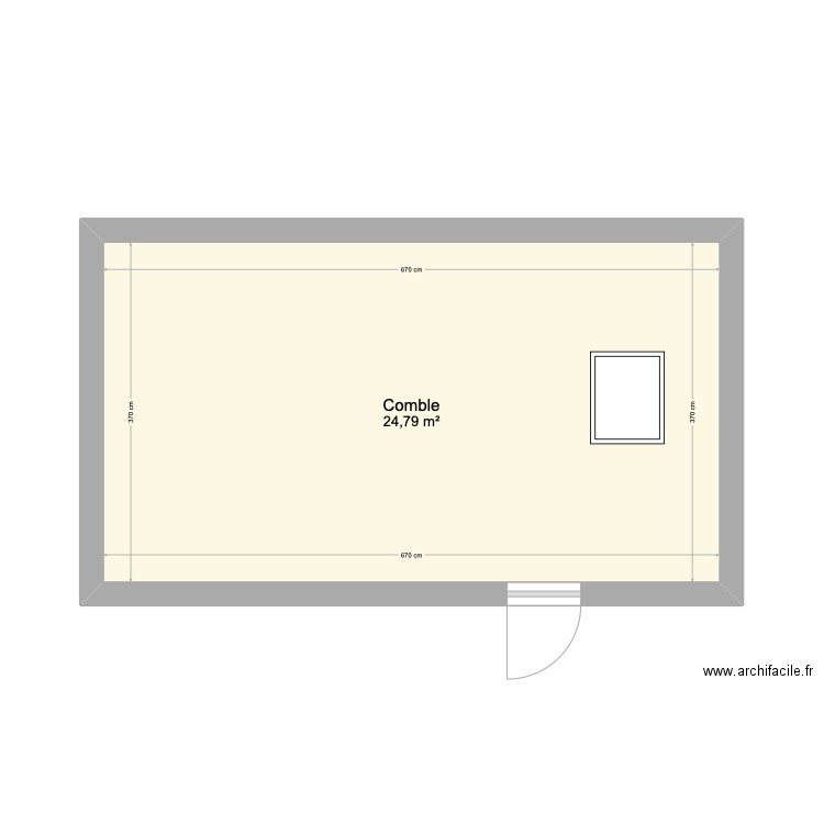 Chalet sans soucis Grenier. Plan de 1 pièce et 25 m2