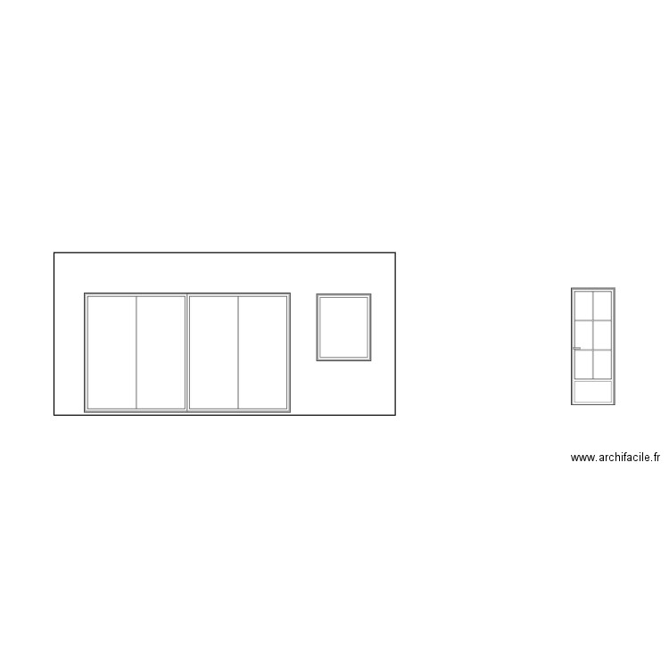 Façade nord. Plan de 0 pièce et 0 m2