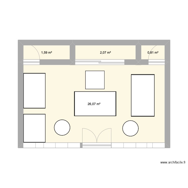 lisa . Plan de 4 pièces et 31 m2